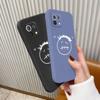 angry face square case for xiaomi mi 11 lite ultra 11i 10t 9t pro lite 10 10s 9 8 lite pro poco f2 x2 f3 pro phone cover case