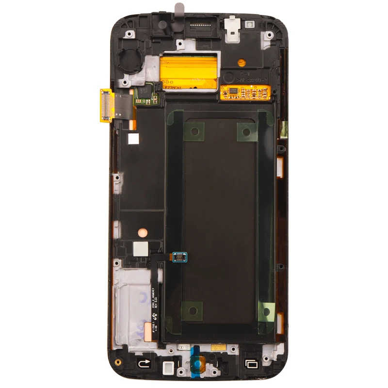 Синий/Золотой/Белый Super AMOLED дисплей для SAMSUNG Galaxy S6 edge ЖК-дисплей с рамкой G925 G925I G925F