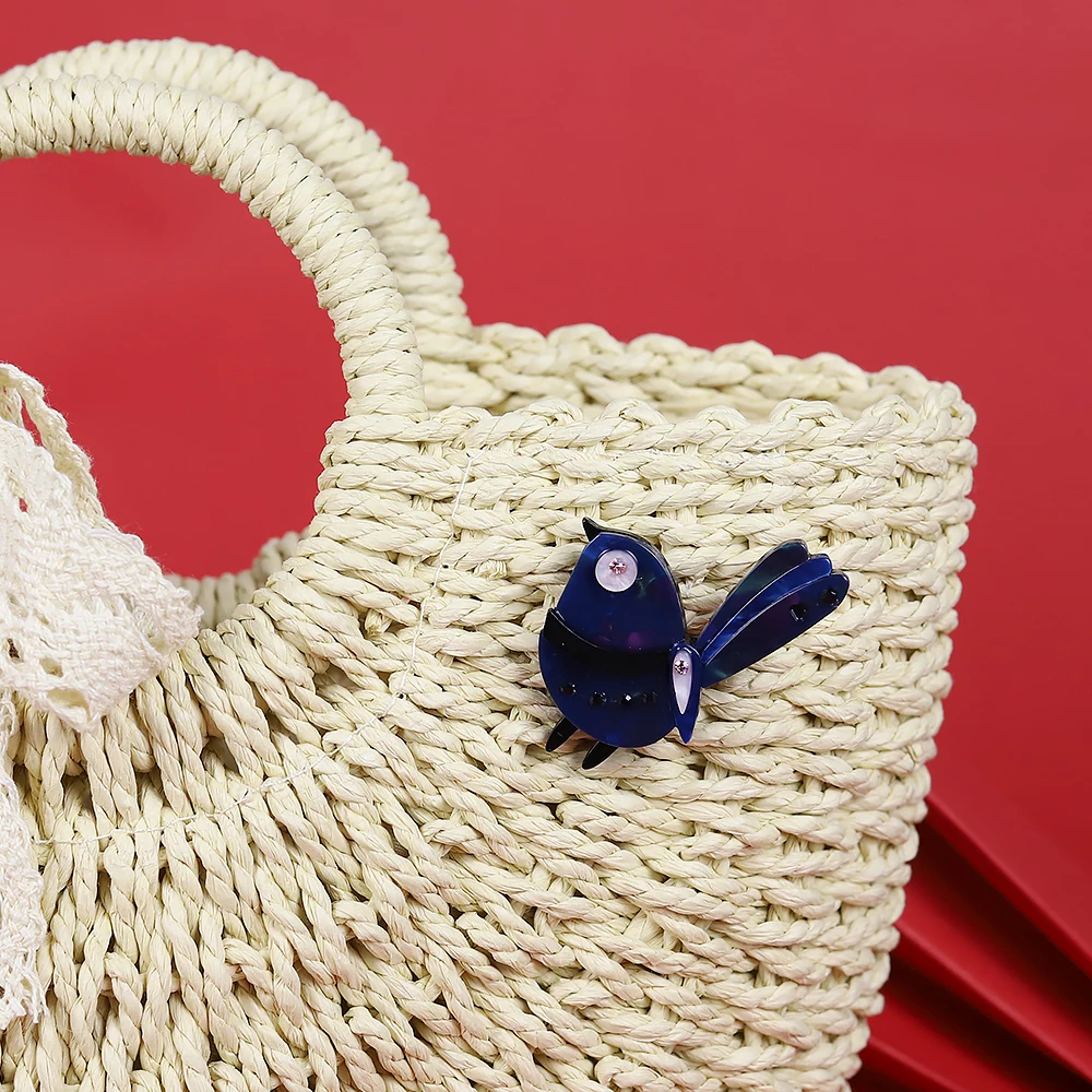 Детская/женская брошь в форме птицы из натурального акрила | Украшения и