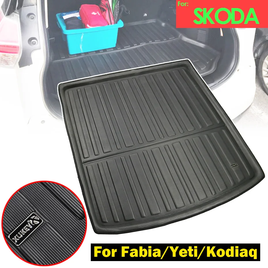 Коврик для багажника Skoda Fabia MK3 Yeti 5L Kodiaq напольный коврик Водонепроницаемый