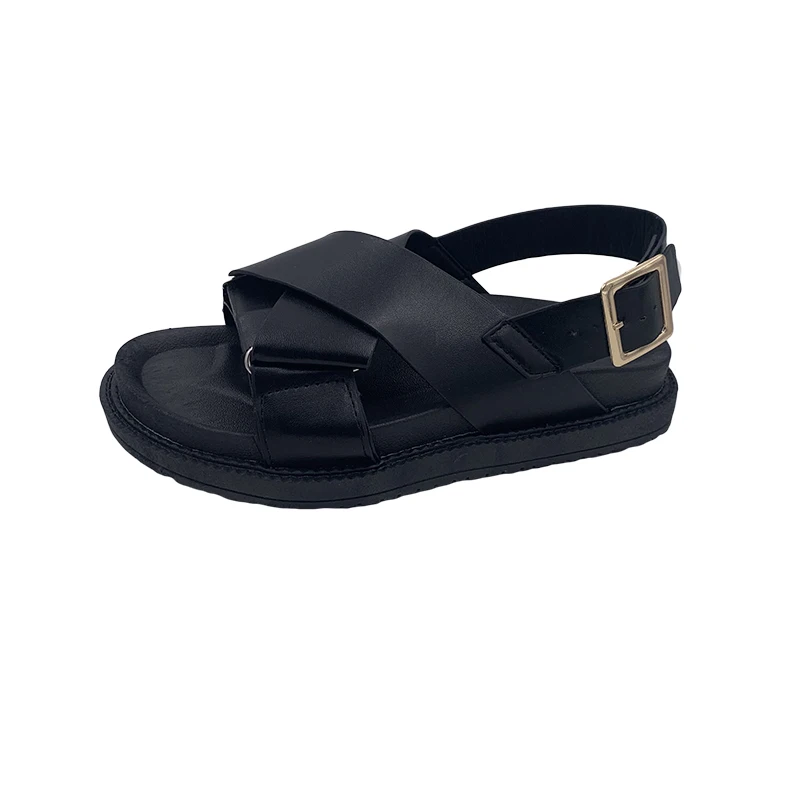 Сетчатые красные женские сандалии сезон лето Новинка 2019 года Корейская версия