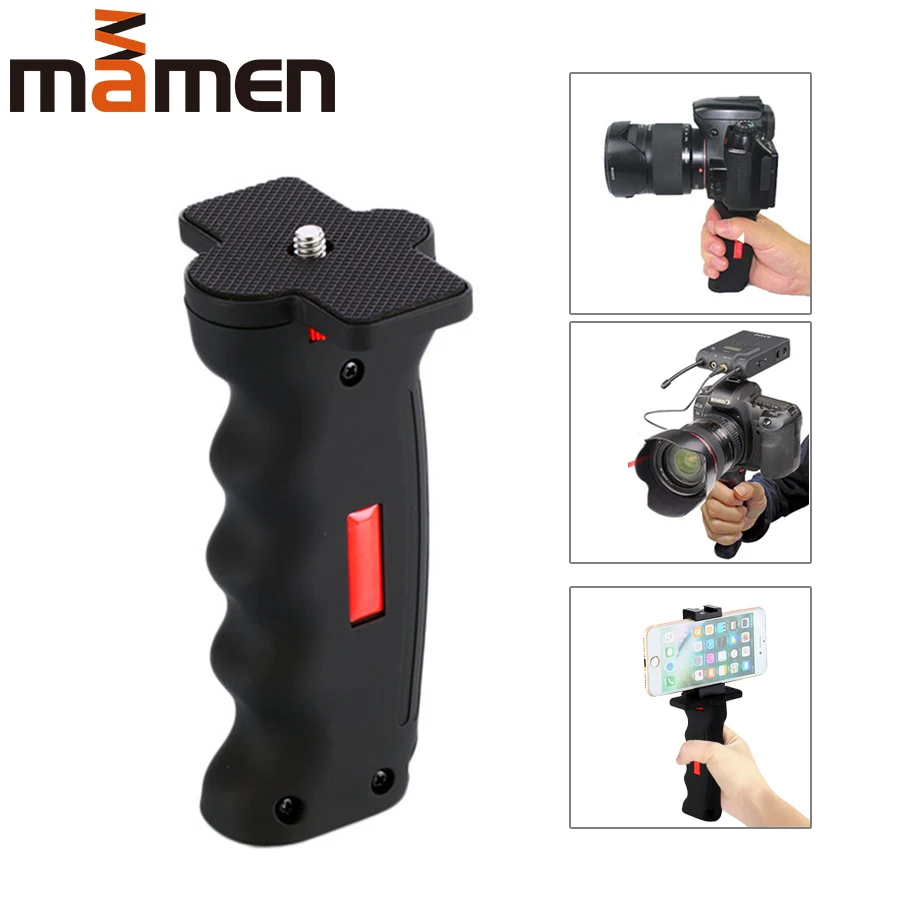 MAMEN ручной настройкой положения широкая платформа захват ручка для фотоаппарата с 1/4 Винт для цифровых однообъективных зеркальных камер и однообъективных зеркальных цифровых Камера смартфон с ручной настройкой положения