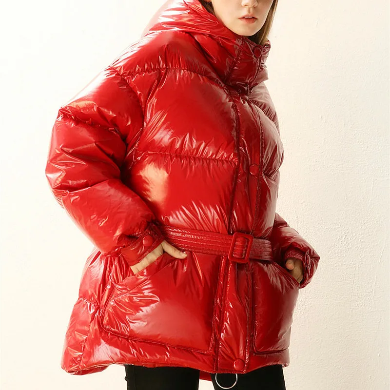 Женское зимнее пальто с асимметричной длиной теплая Толстая куртка из хлопка не