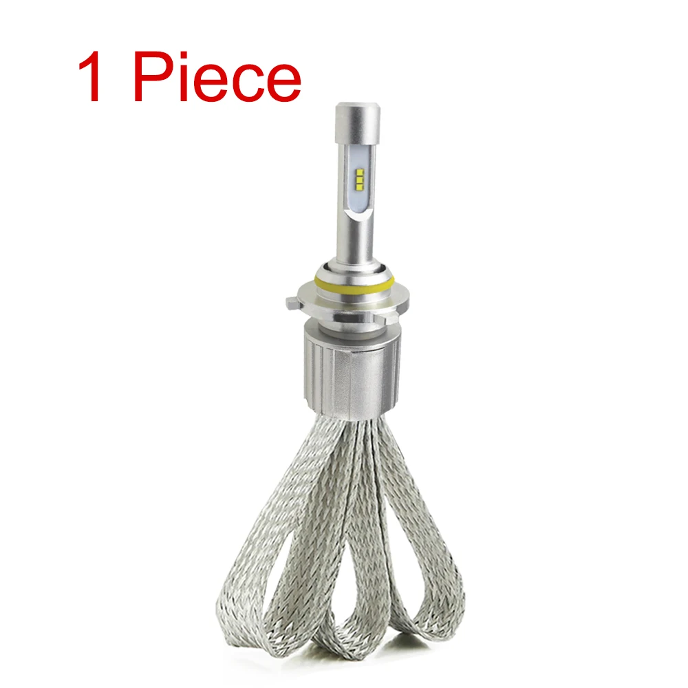 1Piece Gzsimeway H7 светодиодная лампа H11 H1 H3 9005 880 H8 9012 H4 Hi/Lo светодиодные фары H9 881 лампы ZES Чип 6000K HB3 Автомобильные фары - Испускаемый цвет: 1Piece