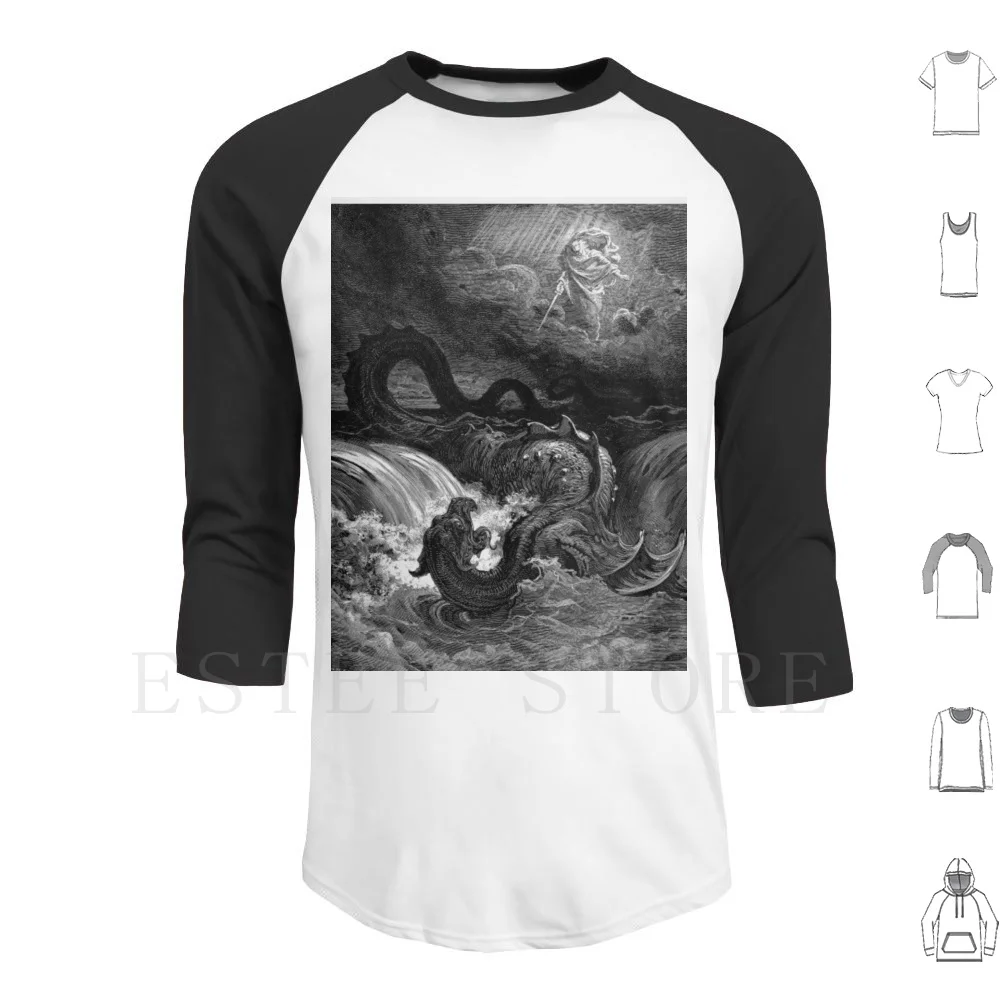 

The Defeat Of Leviathan-Gustave Dore Hoodies Long Sleeve Jesus Christian Charity Christ Religion Spirit Spiritual