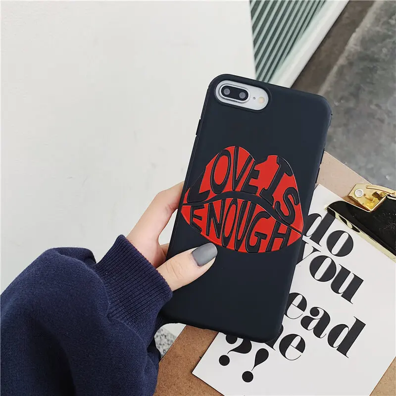 Сексуальный чехол из мягкого силикона для Apple iPhone 6S 6 8 7 Plus S 11Pro Max X XR XS Max - английский чехол с утолщенными губами.