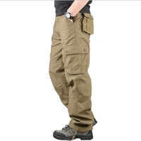 outerwear army straight slacks long trousers men casual multi pockets military tactical pants
