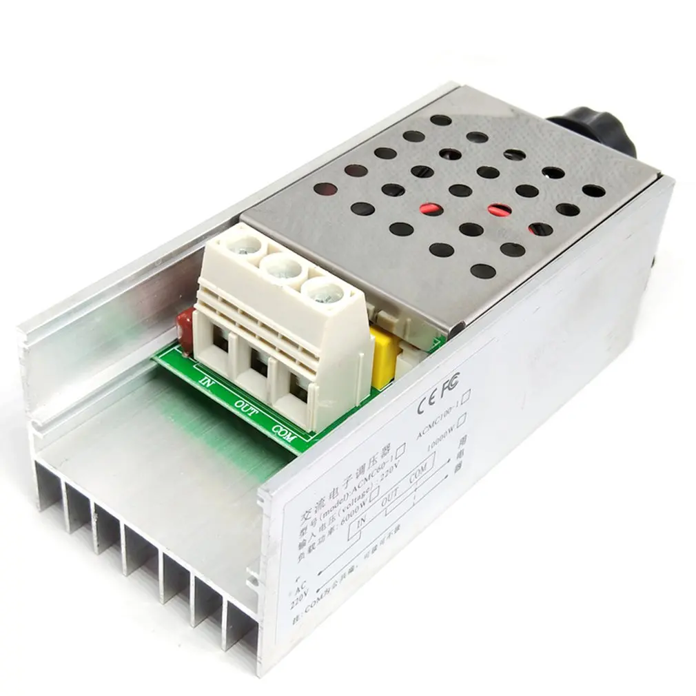 

10000W 25A Speed Controller High Power SCR Voltage Regulator Dimmer Switch Speed Temperature Control Thermostat AC 110V 220V