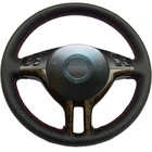 Черный ПУ Искусственная Кожа DIY Чехол рулевого колеса автомобиля для BMW 3 серии E46 2000-2006 5 серии E39 2000-2003 E53 X5 Z3 E36 2000-2002