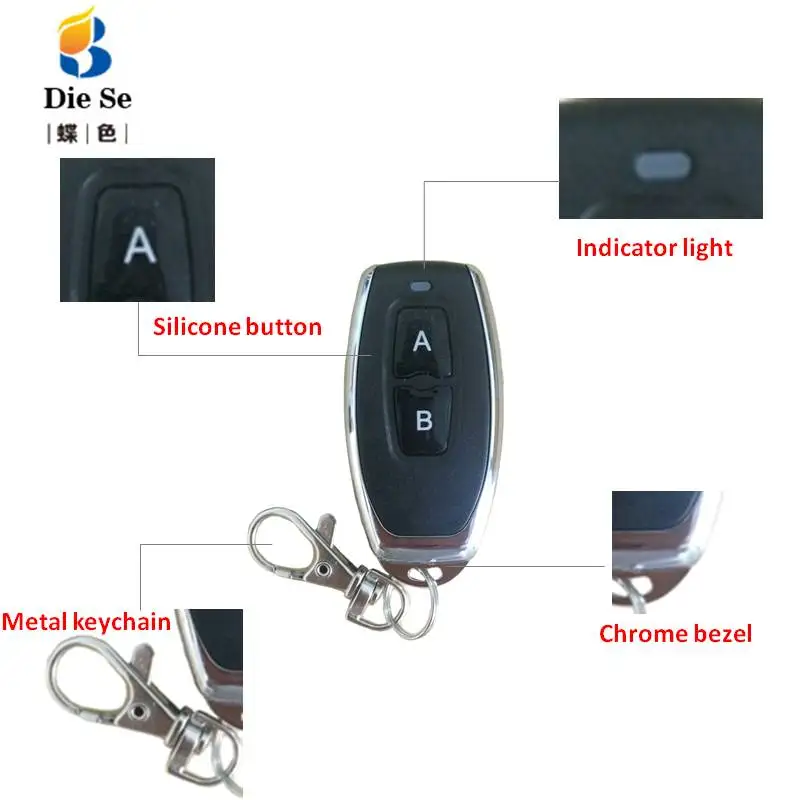 433 МГц Универсальный беспроводной пульт дистанционного управления AC 75V ~ 220V 30A RF