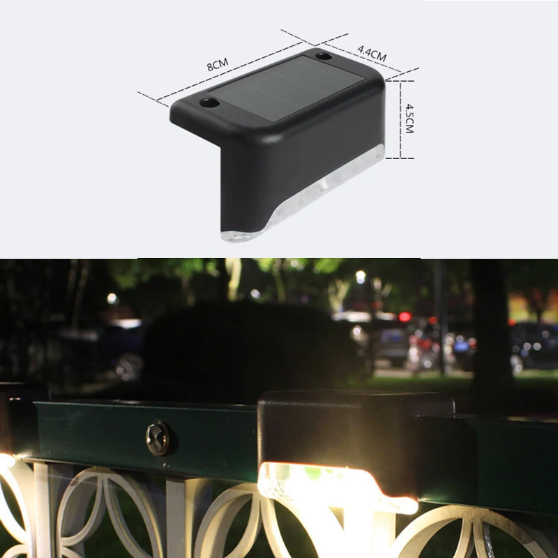 

LED Solar Lamp Path Stair Outdoor Waterproof Landscape Solar Step Deck Lights Decoration For Garden Balcony Fence Yard Patio