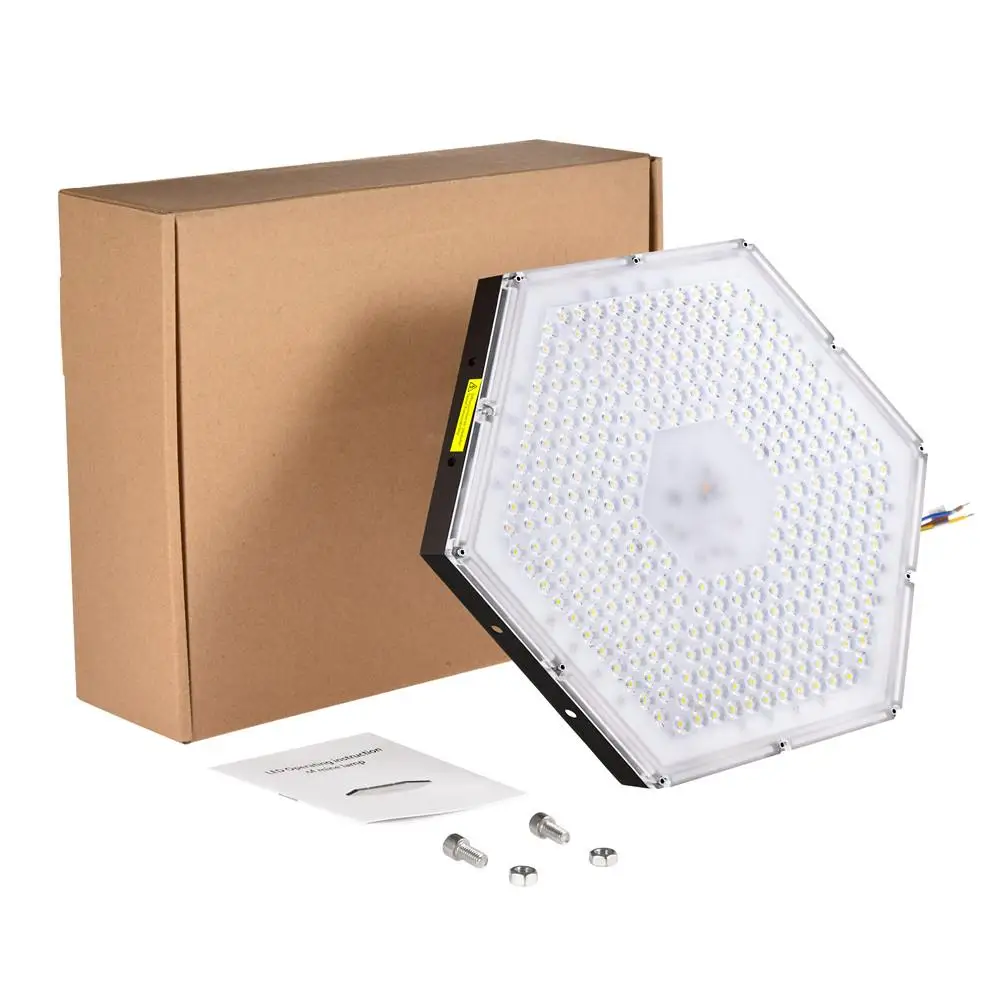 

110V 300W LED High Bay Lights,IP65 Waterproof Industrial Lighting 6500K Daylight White Ultra Thin LED Warehouse Lighting