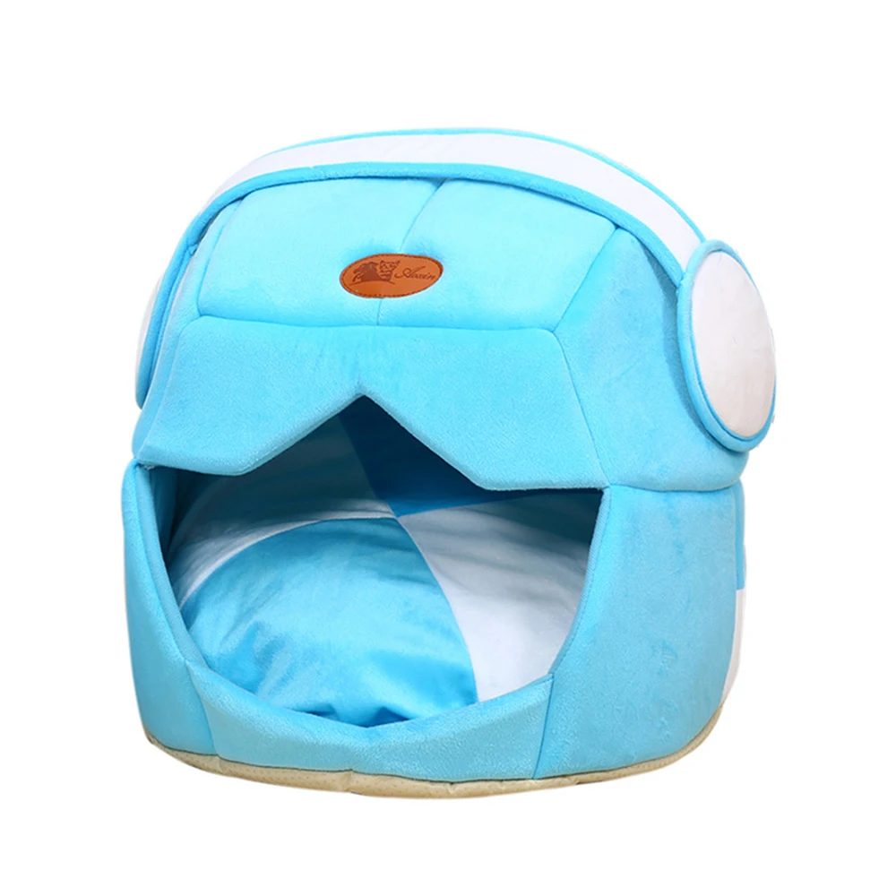 

Pet Cat Bed House Creative Space Cap Shape Dog Bed Closed Foldable Pet House With Mat Machine Wash Winter For Medium Dogs
