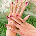A-Z из нержавеющей стали 26 алмазные кольца с декоративной надписью для женщин крошечное обручальное кольцо с алфавитом кристаллом первоначальные кольца ювелирный подарок на палец