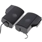 Проводные компьютерные колонки, 1 пара, портативные мини-колонки с клипсой, USB-контроллер для ноутбука, Mp3, телефона, музыкальный плеер для ПК с клипсой