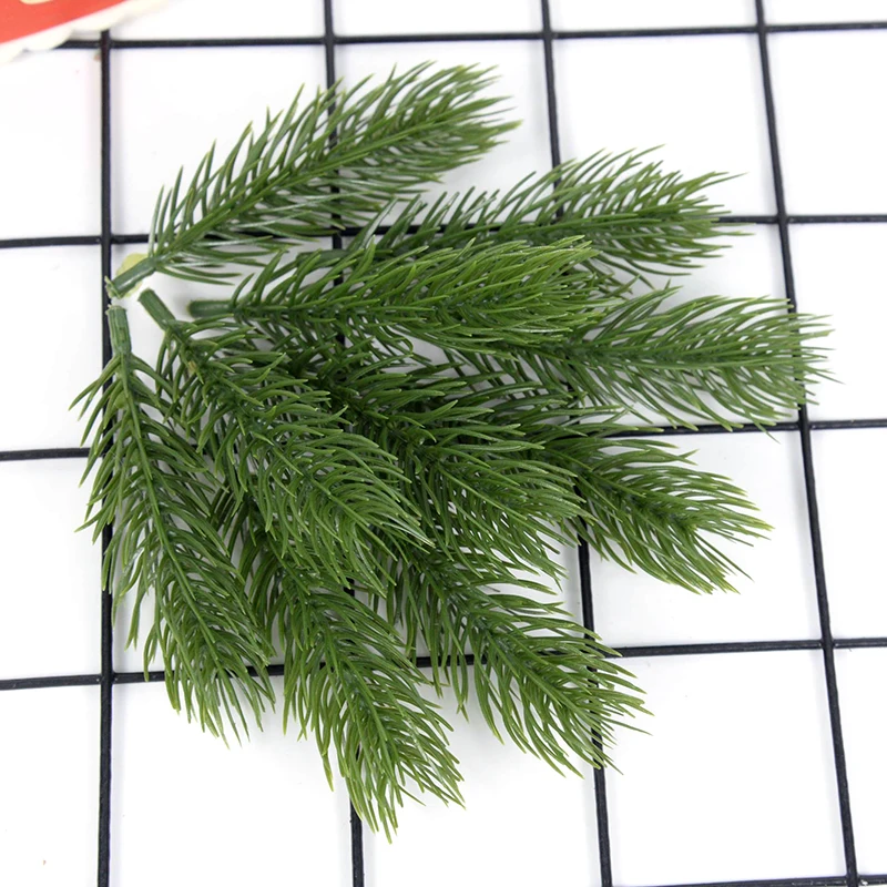 Aliexpress Aiguilles de pin vert de noël  branche de fleur artificielle  fausse plante pour arbre de noël