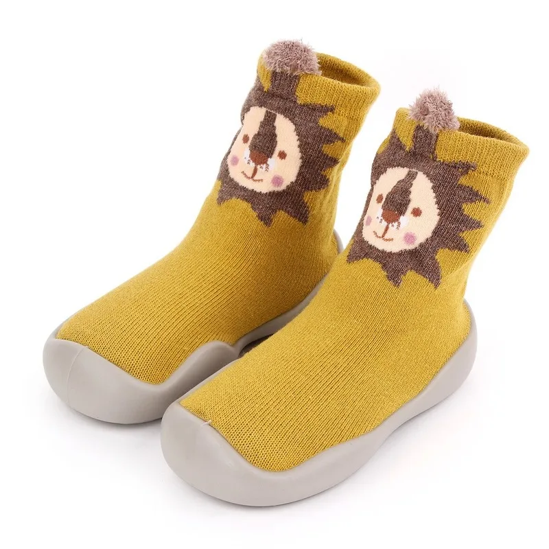 

Cute Animals Unisex Easy Wear Baby Shoes Toddler First Walkers Baby Girl Kids Soft Rubber Sole Baby Shoe Knit Booties Anti-slip