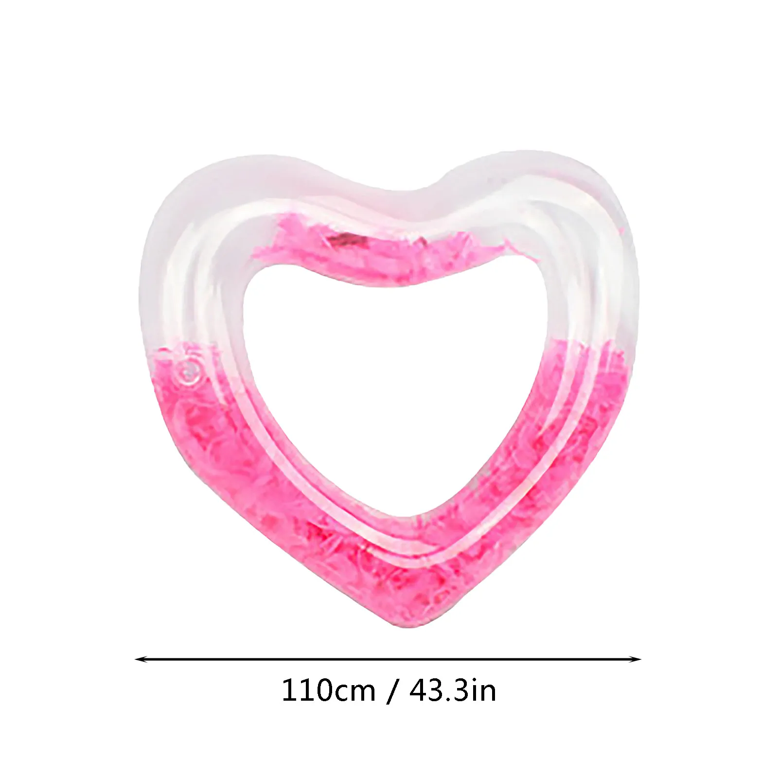 

Pool Floats 43.3in Heart Type Feather Pool Toys For Swimming Pool Toy, Vacation Beach Water Toys Party Supplies for Kids Adults