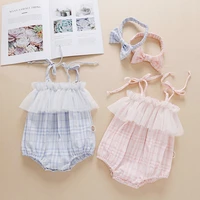 baby net yarn daisy climbing clothes summer baby onesies newborn sleeveless romper clothes baby girl jumpsuit clothes