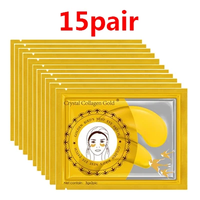 15Pair Style 16 10/15 пар = 20 Вт, 30 шт. маска для глаз уход за кожей лица маска-пленка для век с жидкими кристаллами и анти-морщинки Crystal коллагеновая маска для глаз для удаления черных кругов под глазами уход за кожей - Цвет: 15Pair Style 16
