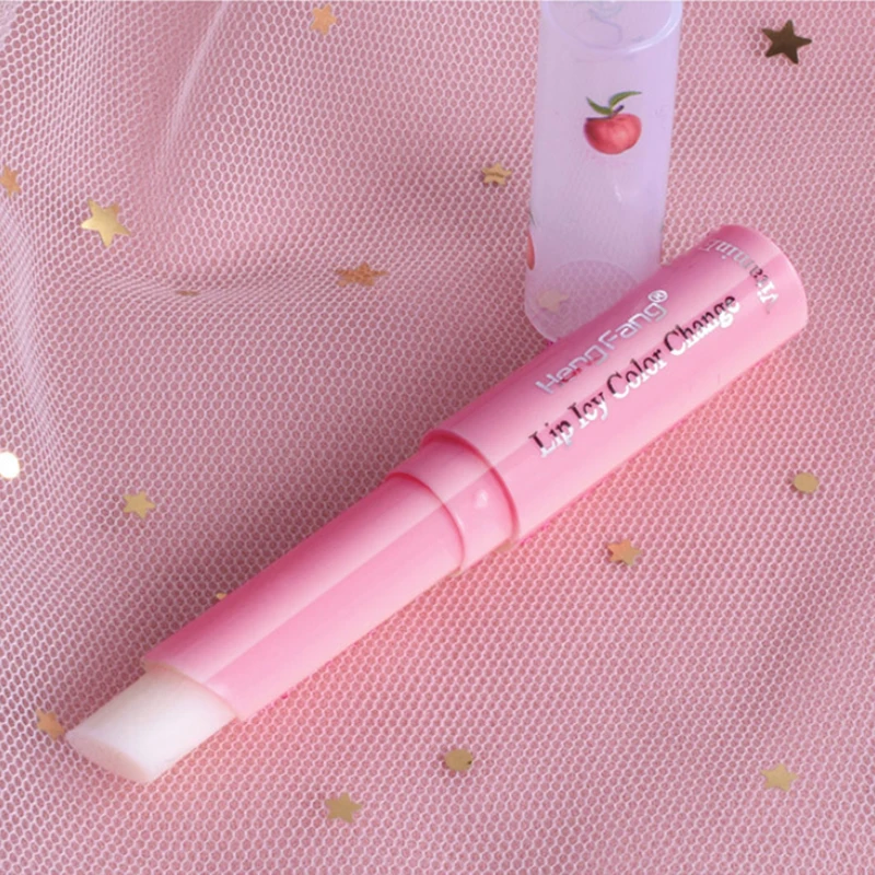 Увлажняющий персиковый бальзам для губ с изменением температуры водостойкая