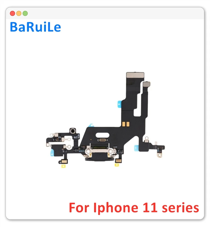 BaRuiLe 1 шт. гибкий зарядный USB разъем для iPhone 11 док станция с микрофоном кабель