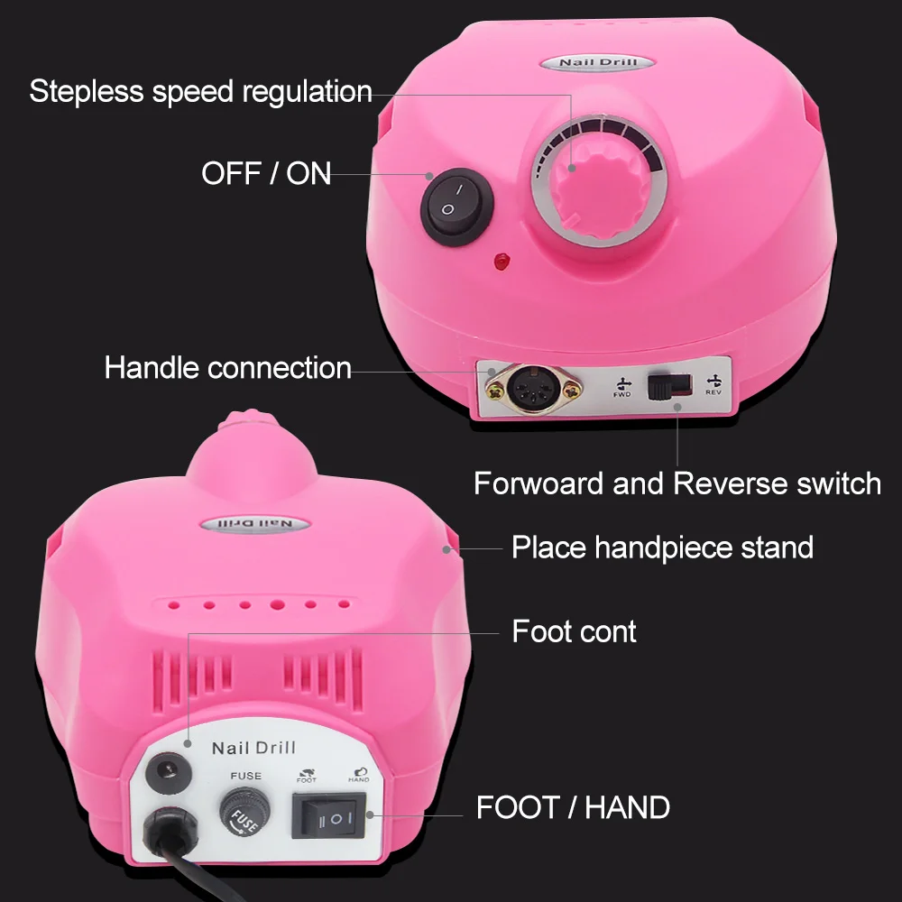 Электрическая дрель для ногтей аппарат маникюра и педикюра пилочка сверло