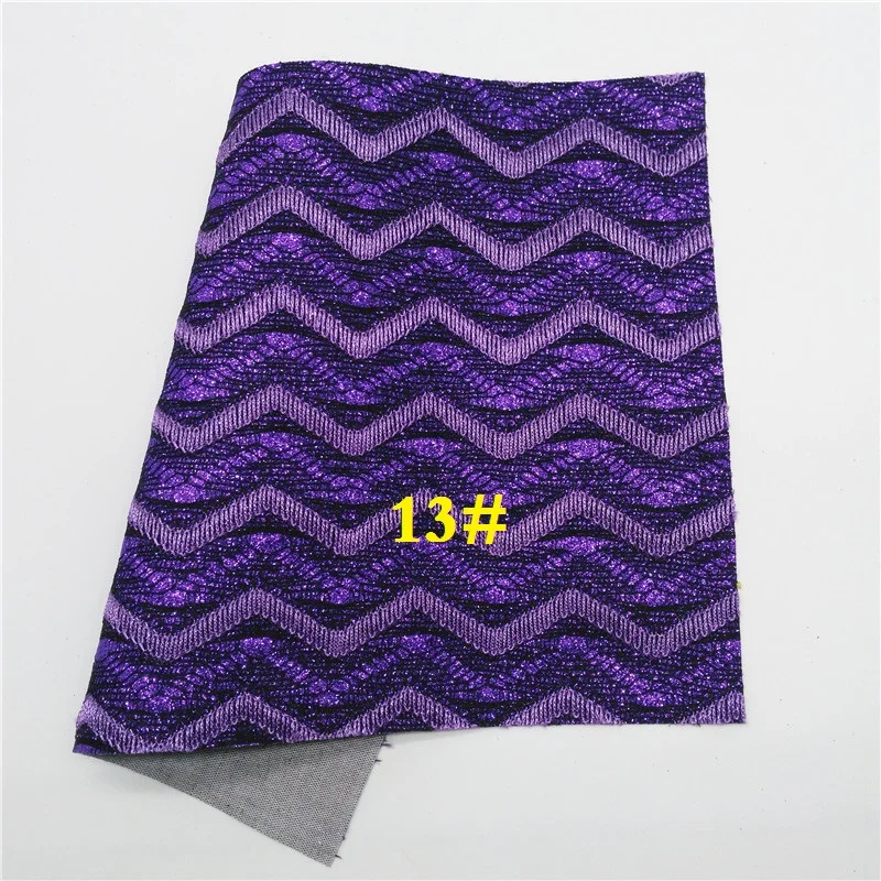 13 Glitterwishcome 21X29 см A4 размер винил для бантов блестящая ткань, флокирование стрелка волна кожа ткань листы для бантов, GM523A - Цвет: 13