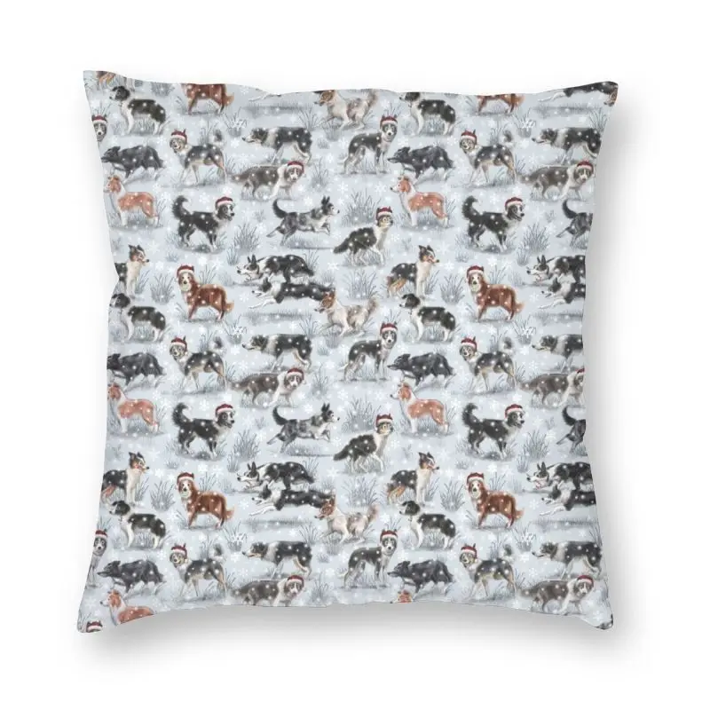 

Милая Пижама с рождественским принтом, пижама колли собака наволочка для подушки, декоративная Pet Чехол для подушки с изображением животных...