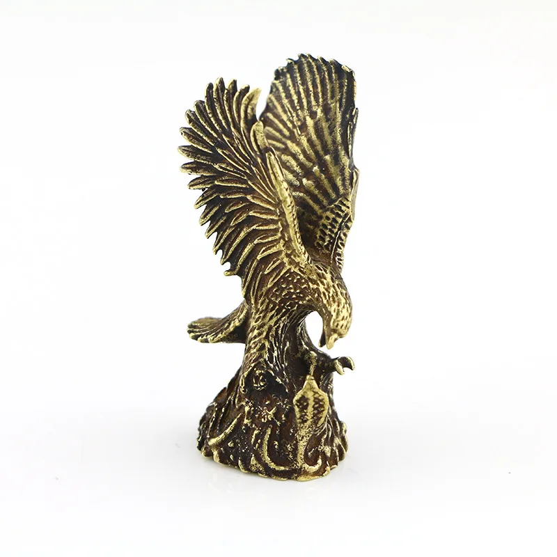 

Retro Handmade Copper Eagle Statue Office Home Desktop Decoration Brass Small Ornaments Solid Copper Cast Ancient Crafts