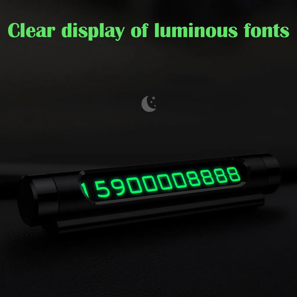 1 шт. светящееся уведомление с номером телефона автомобильная Временная