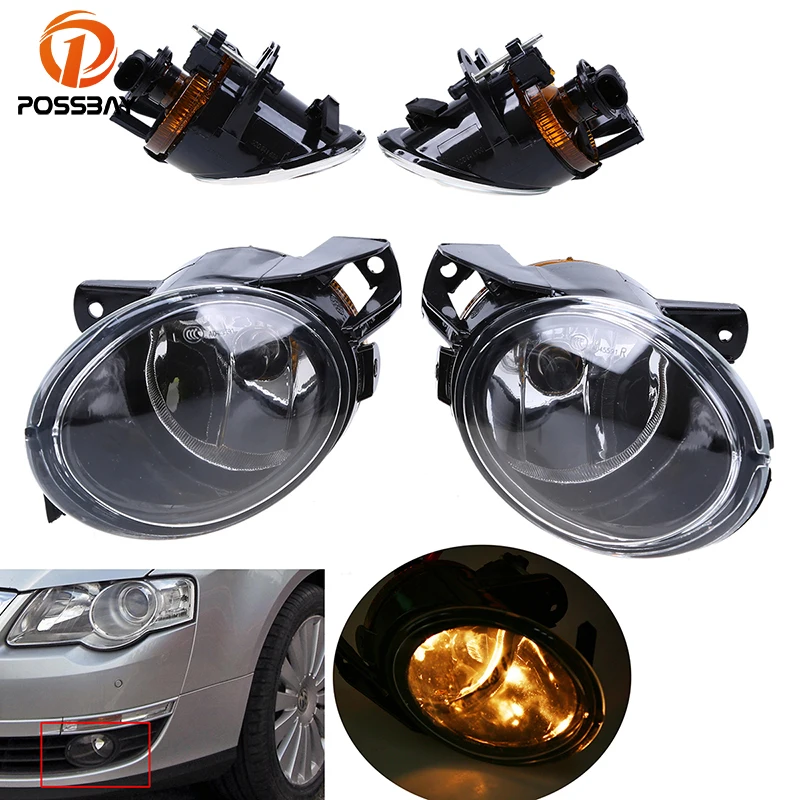 Автомобильные противотуманные фары POSSBAY для VW Passat 3C B6 2006 2007 2008 2009 2010 галогенные