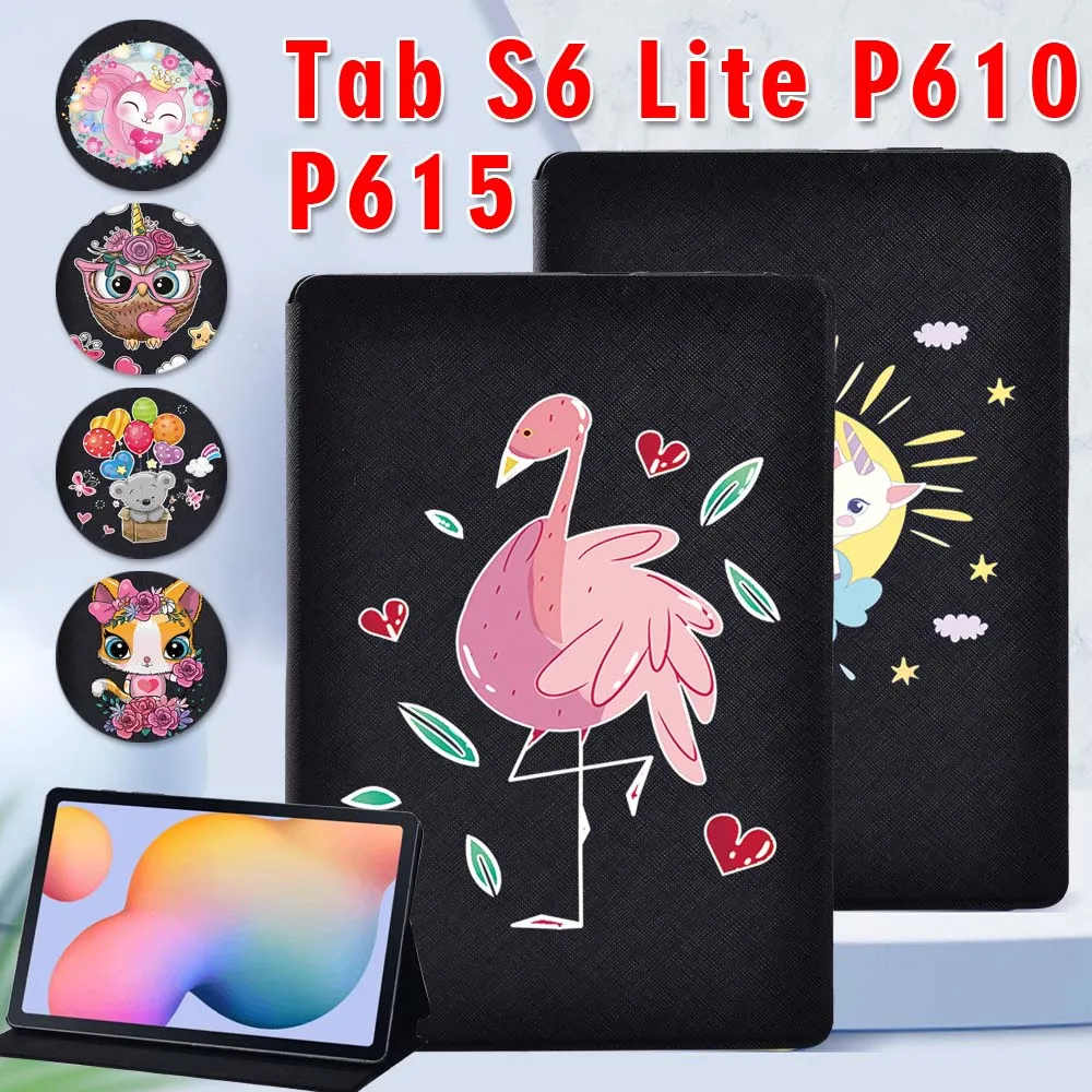

Tablet Case for Samsung Galaxy Tab S6 Lite 2020 P615 /P610 10.4 Inch PU Leather Cover Case + Free Stylus