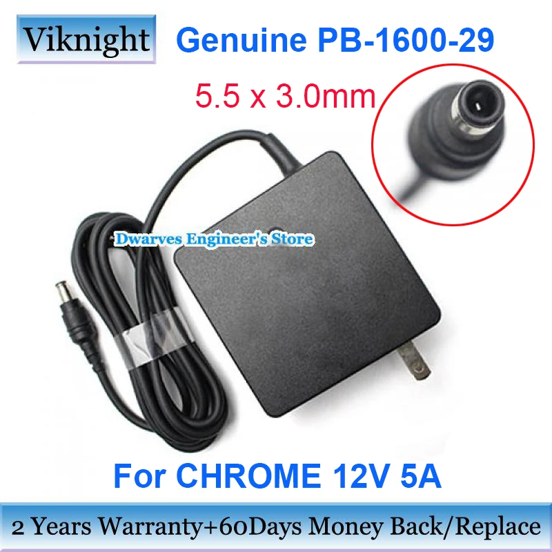 

Genuine 12V 5A AC Adapter Charger For CHROME Power Supply 5.5x3.0mm US