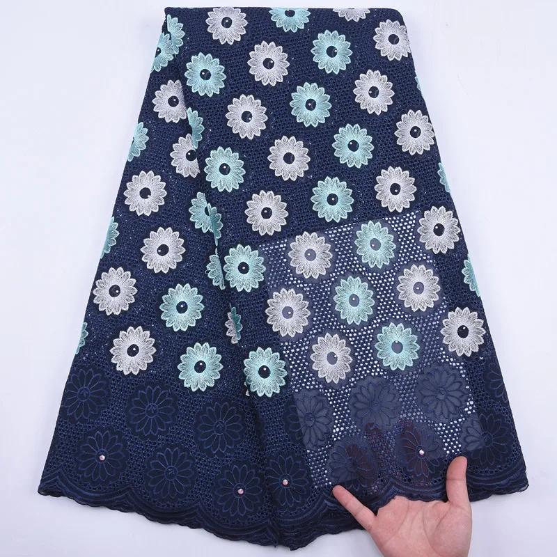 Высококачественная швейцарская вуаль кружева африканская хлопковая кружевная