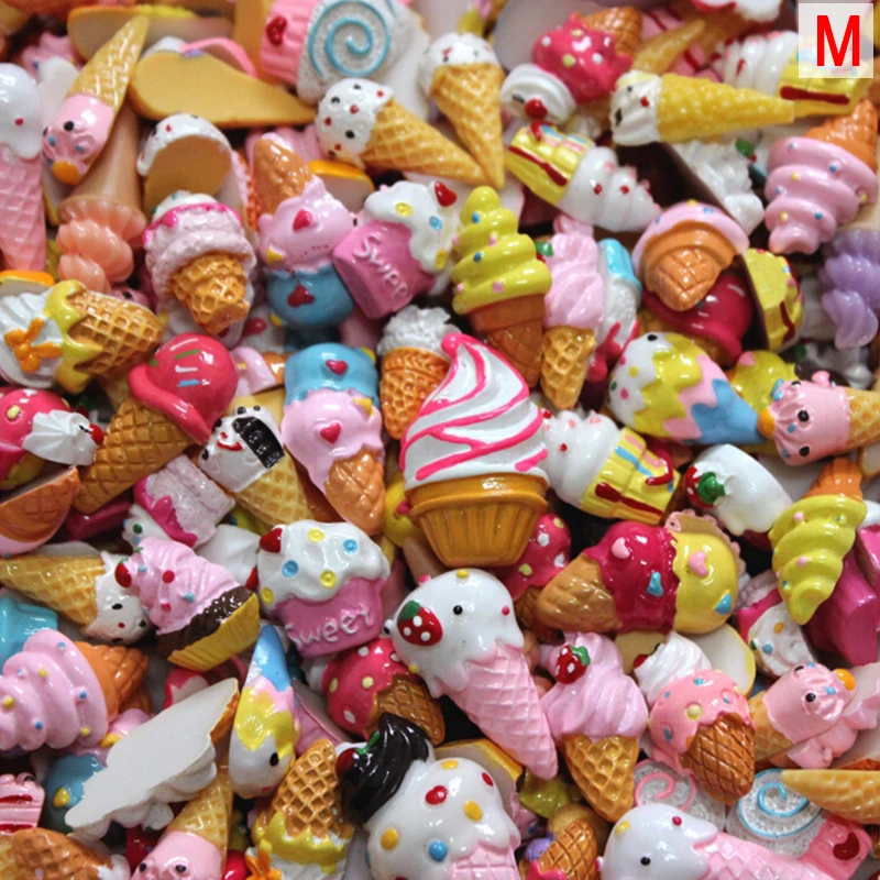 1PCS Микс кавайная еда, милые единороги, резиновые кабошоны из смолы для чехол для телефона Deco, скрапбукинг, DIY Lucky Bag - Цвет: 1PCS