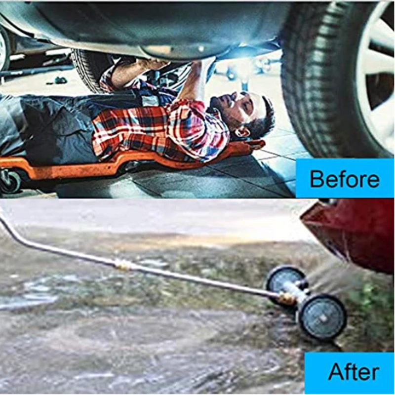 

Pressure Washer Undercarriage Cleaner - 16 Inch Water Broom, 2in1 Power Washer Attachments, ,With 45 Degree Angled Wand 4000 Psi