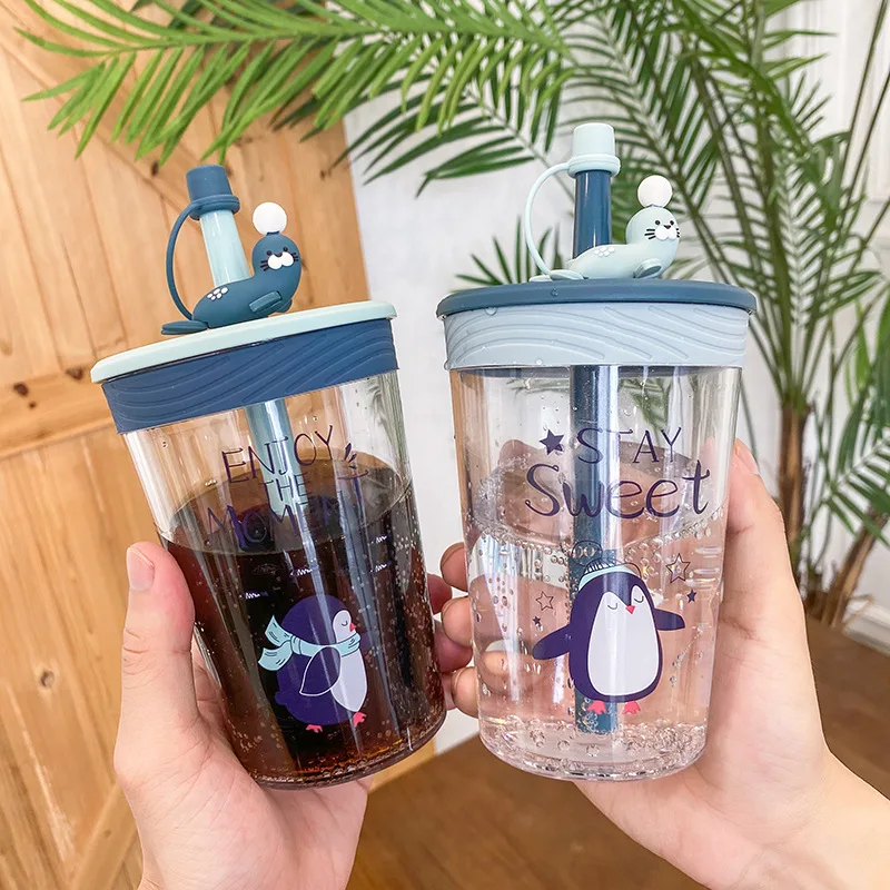 Мультяшная креативная сетчатая красная популярная пластиковая чашка крутая