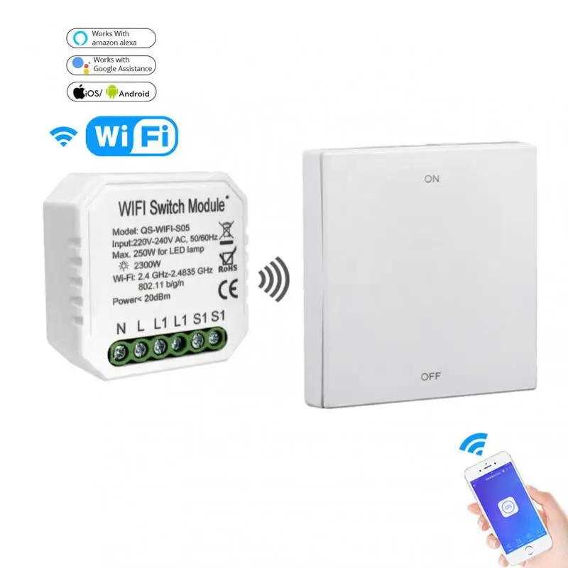 

Скрытый беспроводной модуль переключателя измерителя мощности с Wi-Fi