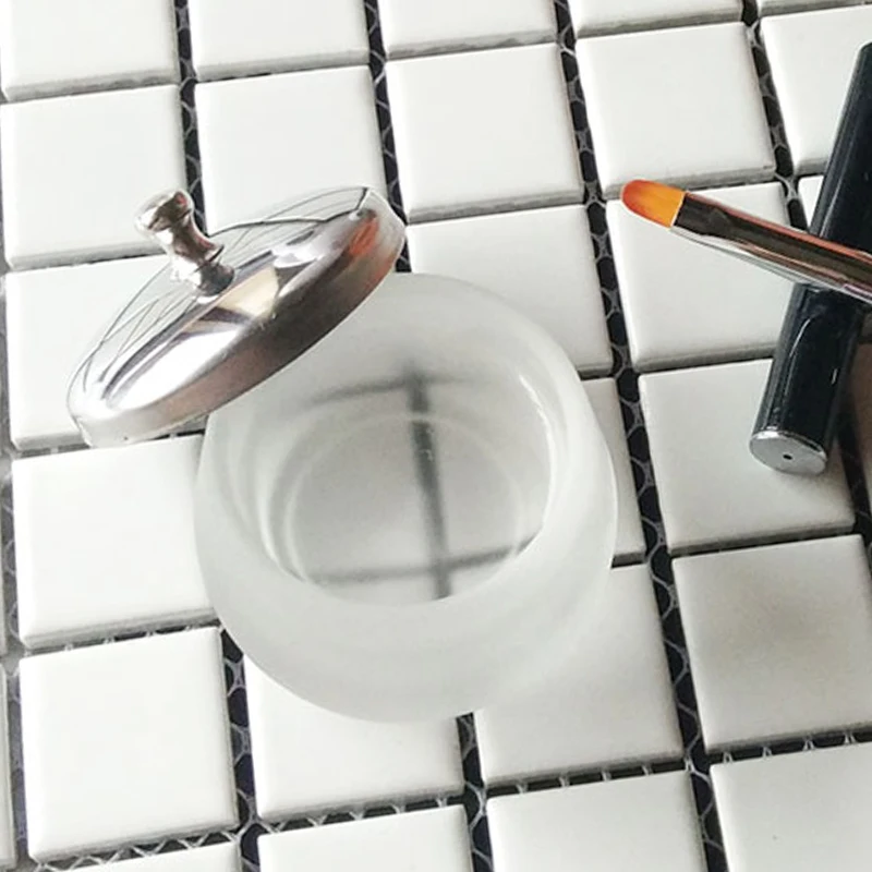 Большой Матовый Стеклянный Dappen Блюдо акриловый контейнер для жидкой пудры