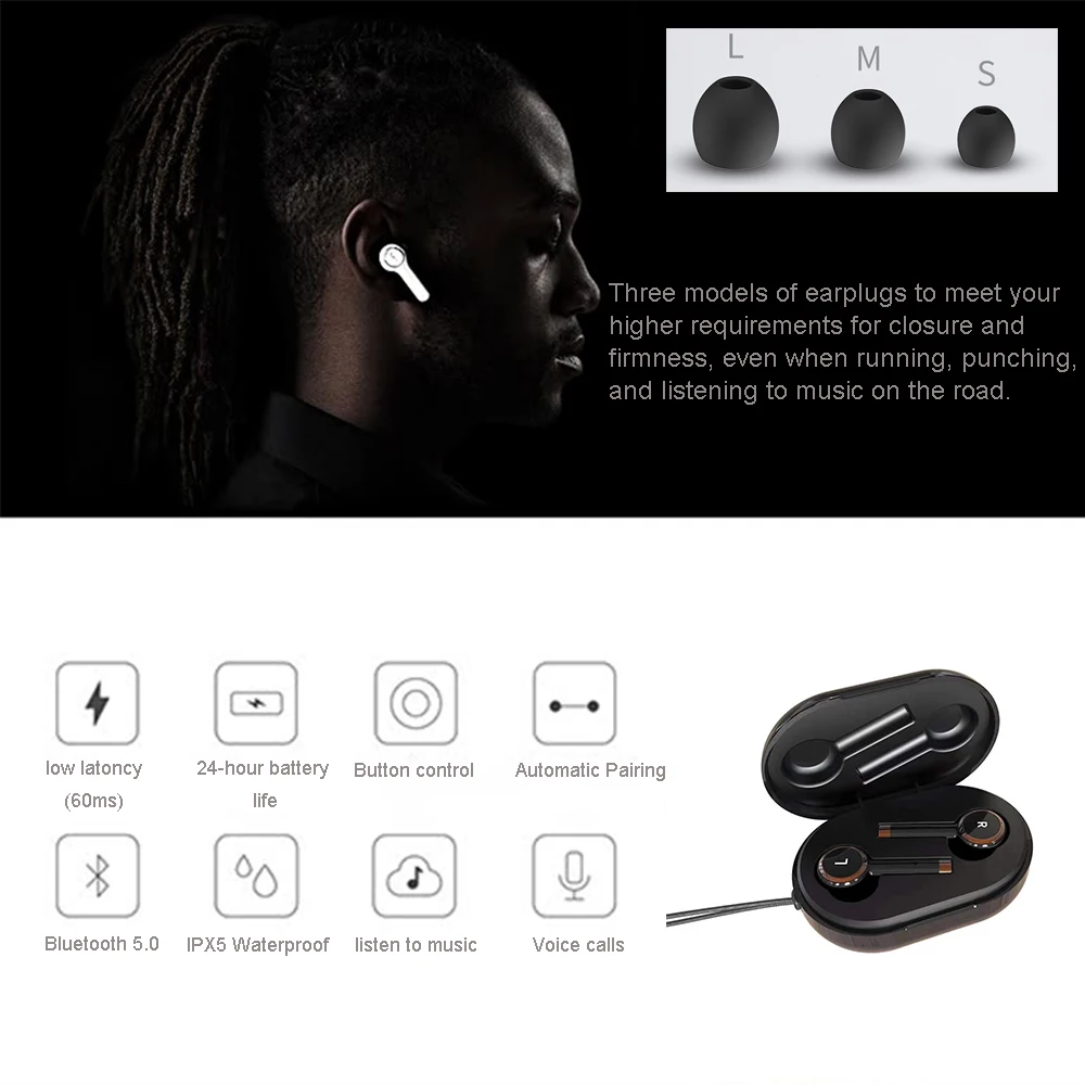 L2 TWS bluetooth наушники деловая гарнитура спортивные водонепроницаемые музыкальные
