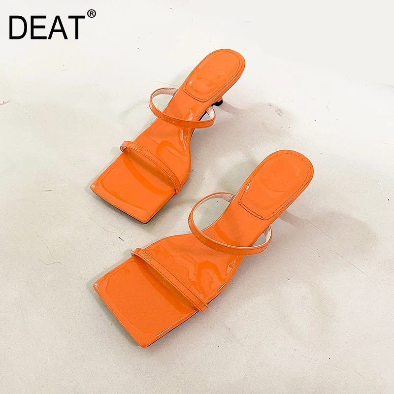 [DEAT] Новинка 2020 года Сезон весна лето Туфли на тонком каблуке с квадратным носком