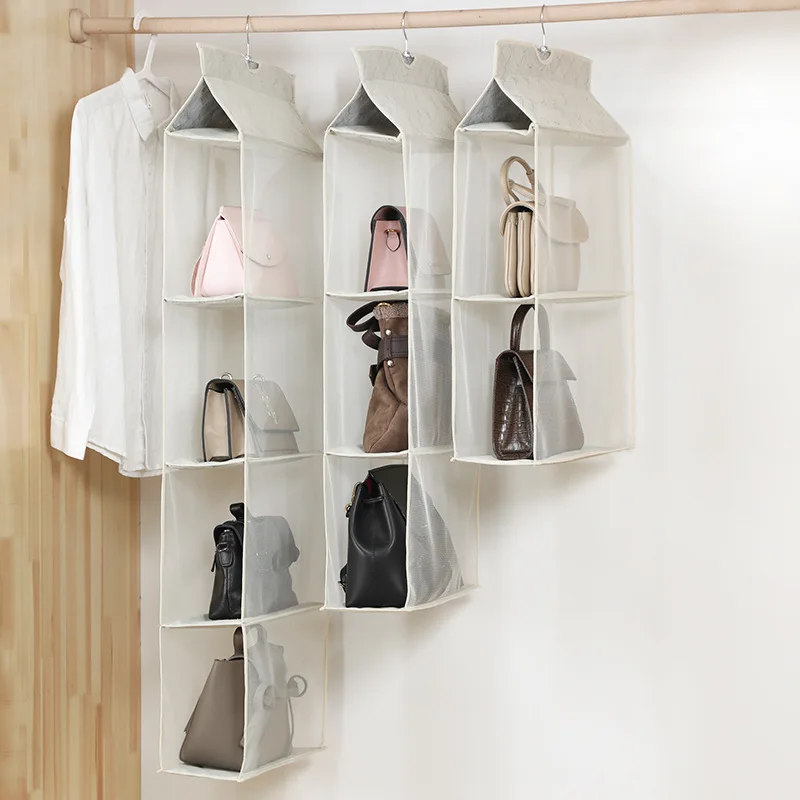 

Handbag hanging organizer Hanging wardrobe organizer Three-dimensional storage hanging bag Handbag organizer for closet