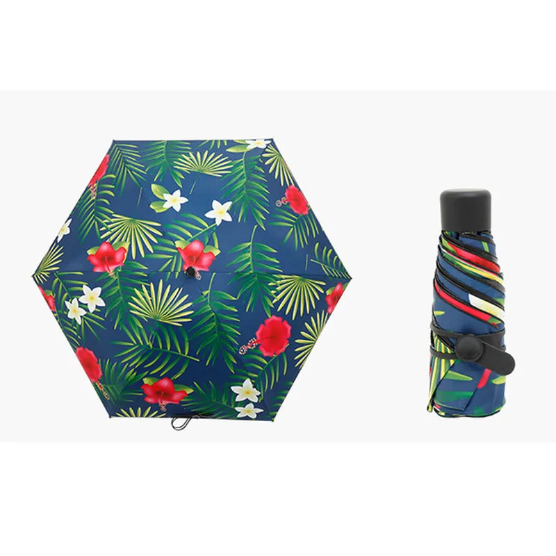 Мини карманный складной зонт для женщин и мужчин анти УФ маленький от солнца