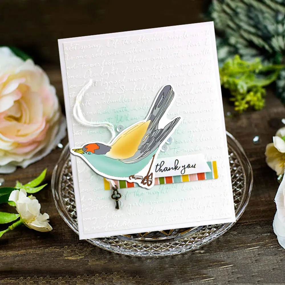 

Butterfly Bird Metal Cutting Dies and Clear Stamps DIY Scrapbooking Card Dies Cut Stencils Paper Crafts Make Photo Album Decor