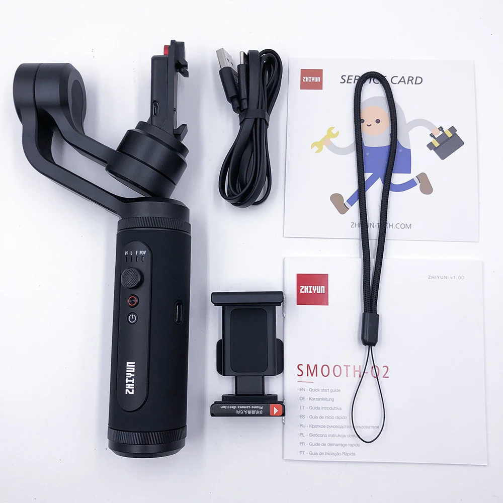 ZHIYUN Q2 Smartphone Gimbal 3-Axis Handheld Stabilizer for Gopro iPhone XS XR 8 7P Huawei P30 Mate 30 pro Samsung S9 S8 | Электроника