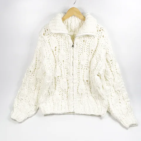 Бежевый полиэстеровый кардиган NINE ELDER BROTHER