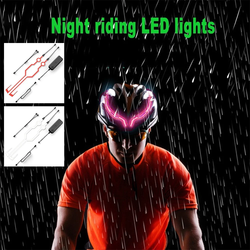 

Motorcycle LED Night Riding Signal Helmet EL Illuminated Helmet Light Bar Night Highlight Motorcycle Helmet Light Bar Strip Kit