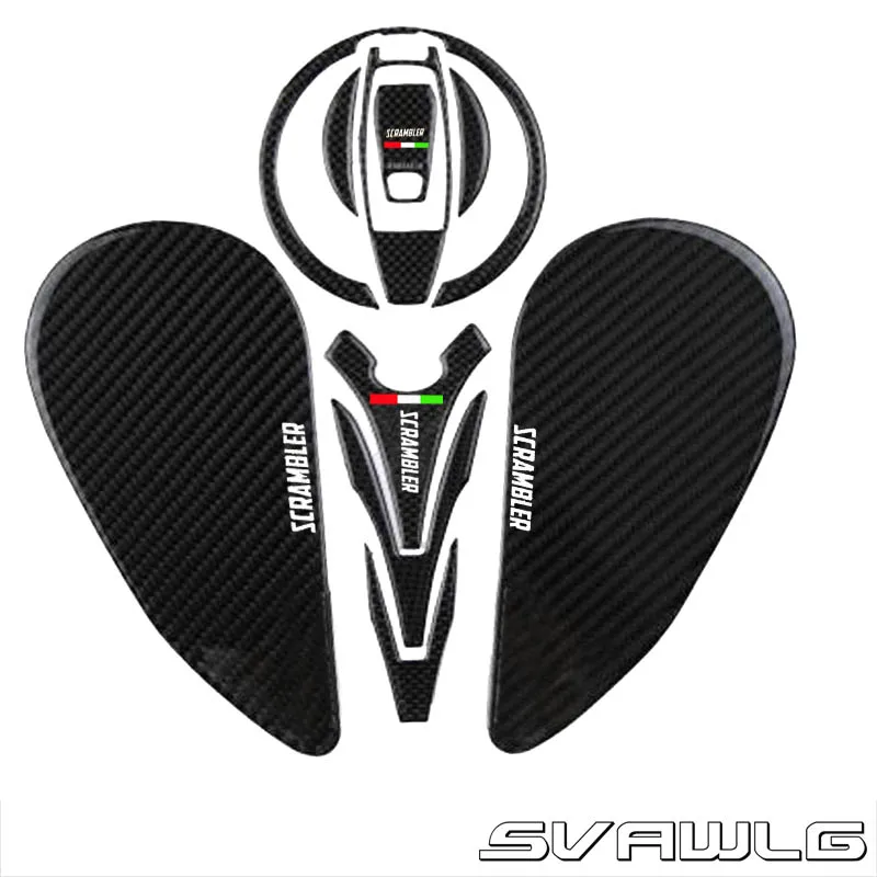 

Motorcycle Real Carbon Fiber Tank Gas Cap Pad Filler Cover Tankpad Tankgrip Sticker Decals Fit for DUCATI SCRAMBLER