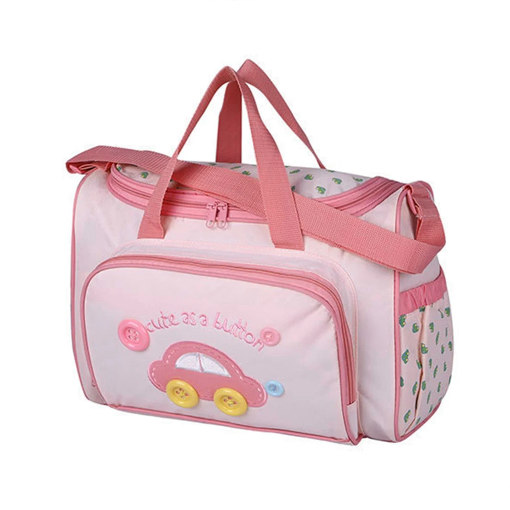 

4Pcs Large Capacity Baby Waterproof Diaper Bag Set Stroller Mummy Maternity Nappy Bags Handbag Set With Changing Pad for Baby